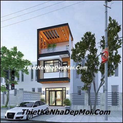 Nhu cầu thiết kế nhà ống có sân trước làm gara 4.5m