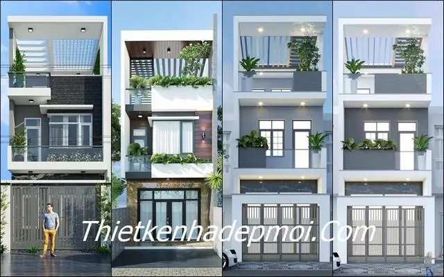 Những mẫu nhà ống rộng 5m chi phí thấp có không gian xanh