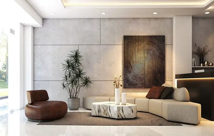 Mẫu Thiết Kế Nội Thất Phòng Khách Nhà 1 Trệt 1 Lầu Đẹp 4×20