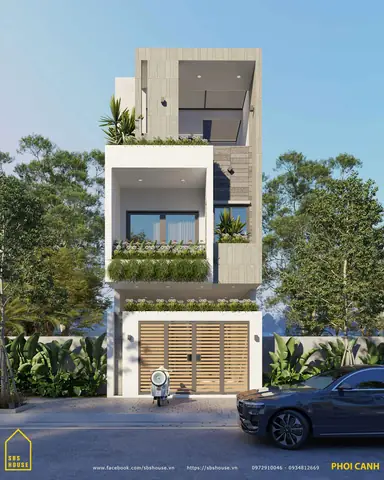 2.1. Mẫu thiết kế nhà 3 tầng 5x15m