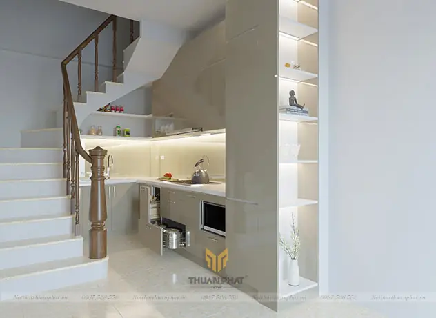 Như các bạn đã biếtchất liệu Acrylic An Cườngcó nhiều ưu điểm để làm nội thất, đặc biệt là nội thất hướng tới sự trẻ trung và tối giản về đường nét trong sản phẩm. Nhưng để phối các mảng màu, tính năng trong một sản phẩm thì không phải đơn vị nào cũng làm tốt được việc này. Cũng như với một không gian phòng bếp không rộng hay quá rộng thì bố trí công năng sao cho khoa học hướng tới sự tiện lợi nhất cho khách hàng.