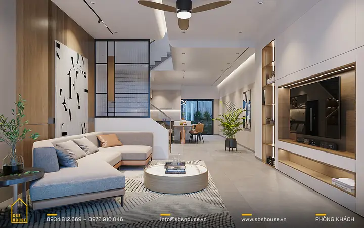 1.15. Mẫu nhà ống 3 tầng 5×20 đẹp hiện đại