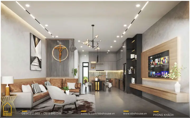 2.3. Mẫu thiết kế nhà mặt tiền 6m dài 18m