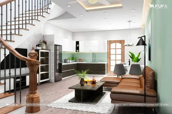 Thiết kế nội thất phòng khách nhà ống