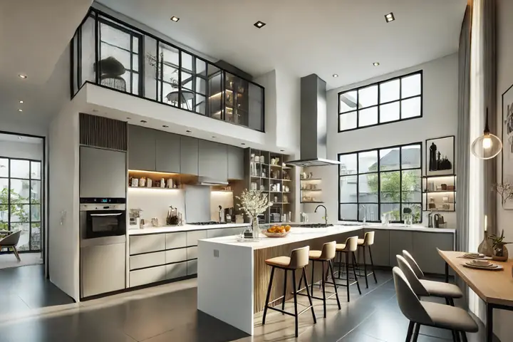 2.4 Thiết kế nội thất nhà 2 tầng 80m2 đơn giản