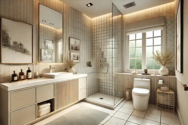 2.4 Thiết kế nội thất nhà 2 tầng 80m2 đơn giản