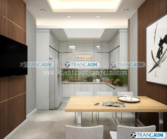 Một số hình ảnh Thiết kế nội thất nhà ống mặt tiền 3,5m – Hà Nội