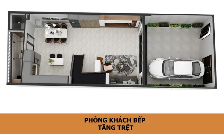 1.1 Bố trí tầng 1 – Không gian chung tiện nghi 1.1 Bố trí tầng 1 – Không gian chung tiện nghi