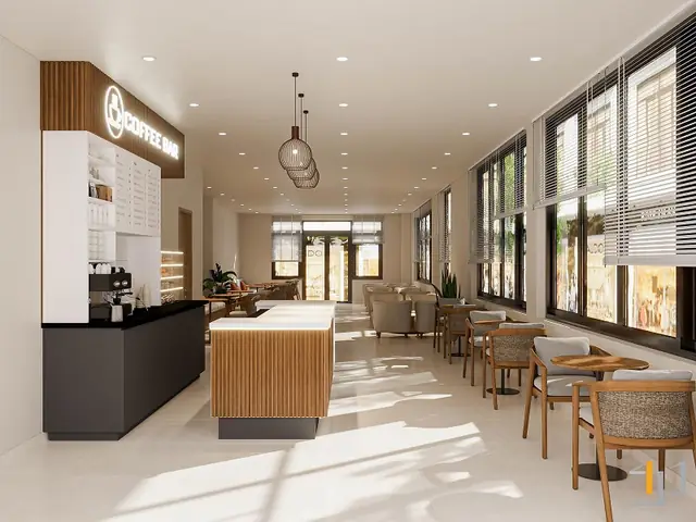 4.2 Thiết kế nhà phố kết hợp kinh doanh quán cafe mini 4.2 Thiết kế nhà phố kết hợp kinh doanh quán cafe mini