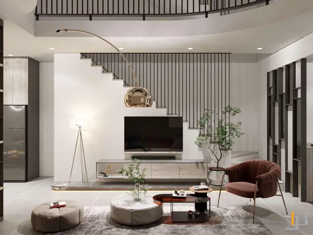 3.1 Nội thất phòng khách nhà phố 6x10m trẻ trung 3.1 Nội thất phòng khách nhà phố 6x10m trẻ trung
