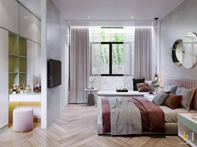 3.4 Nội thất phòng ngủ vợ chồng tối ưu công năng sinh hoạt 3.4 Nội thất phòng ngủ vợ chồng tối ưu công năng sinh hoạt