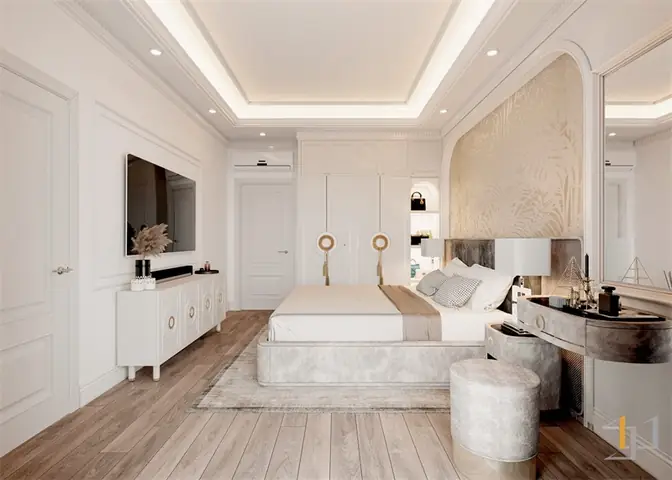 Phối cảnh nội thất 2 phòng ngủ của nhà phố 6x10m Phối cảnh nội thất 2 phòng ngủ của nhà phố 6x10m