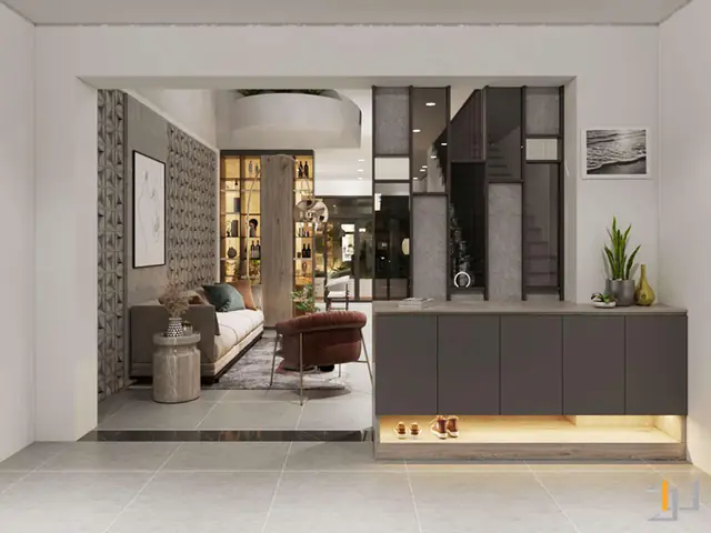 3.1 Nội thất phòng khách nhà phố 6x10m trẻ trung 3.1 Nội thất phòng khách nhà phố 6x10m trẻ trung