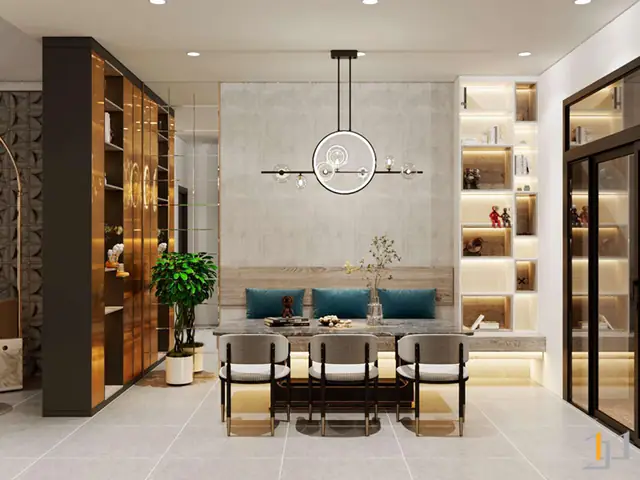 3.2 Nội thất phòng bếp kết hợp phòng ăn tiện nghi 3.2 Nội thất phòng bếp kết hợp phòng ăn tiện nghi