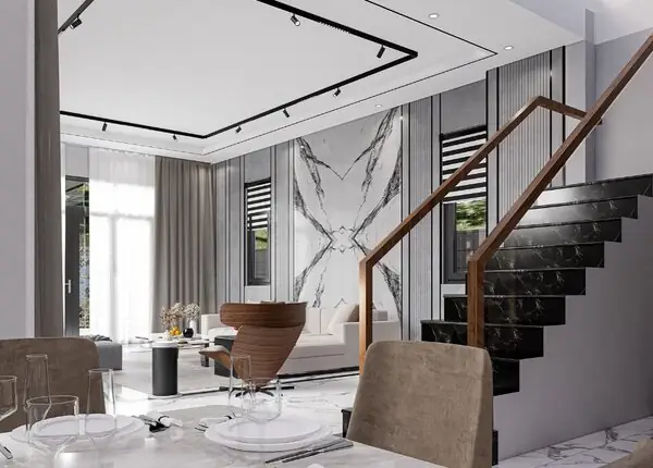 Thiết kế nội thất nhà phố tân cổ điển 150m2