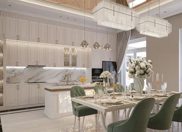 Thiết kế nội thất nhà phố tân cổ điển với diện tích 110m2