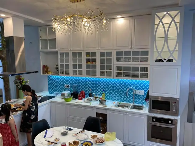 Nhà phố nhỏ xinh với bếp gắn liền không gian khách