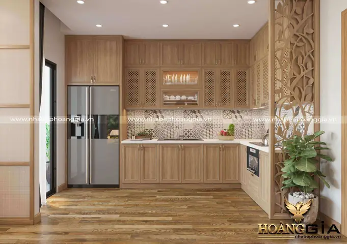2, Chọn Nội Thất Gỗ Tự Nhiên Cho Phòng Bếp