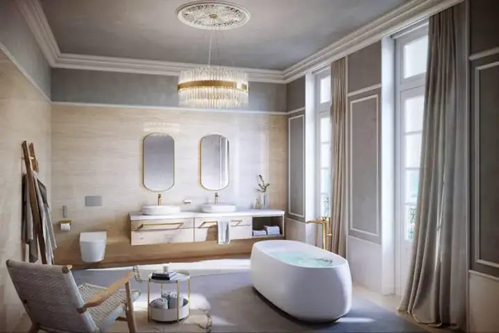 4.2 Top 16 mẫu thiết kế phòng tắm có bồn tắm sang trọng 4.2 Top 16 mẫu thiết kế phòng tắm có bồn tắm sang trọng