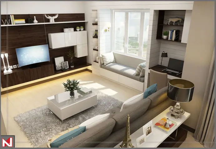 Thiết Kế Thi Công Căn Hộ Cao Cấp 1 Phòng Ngủ – Quận 7 | Nhà Xinh Group