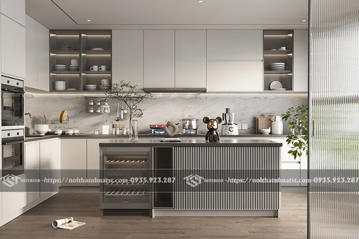 4.2. Mẫu tủ bếp nhựa Đài Loan chữ L 4.2. Mẫu tủ bếp nhựa Đài Loan chữ L
