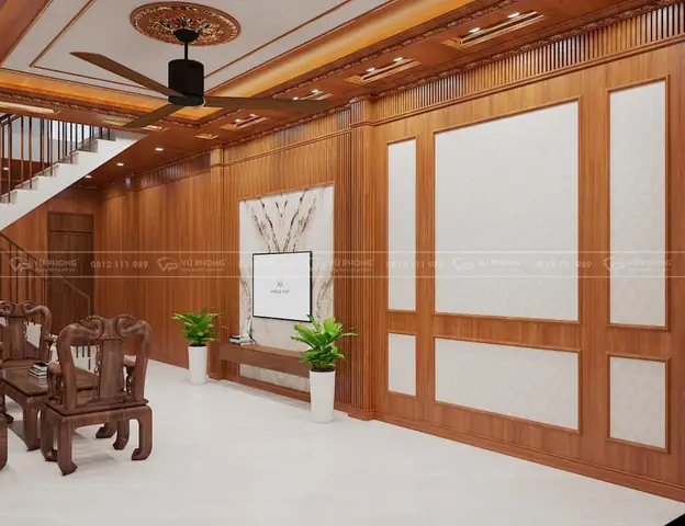 2.1 Tấm nhựa nano ốp tường vân gỗ