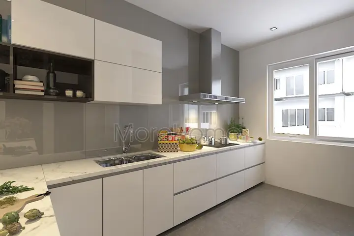1.Tủ bếp gỗ công nghiệp: