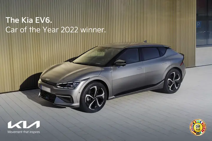 Chiếc xe điện Kia EV6 trở thành xe ô tô Hàn Quốc đầu tiên giành được giải thưởng Xe của năm tại Châu Âu năm 2022. (Ảnh: Blog chính thức của Kia) Chiếc xe điện Kia EV6 trở thành xe ô tô Hàn Quốc đầu tiên giành được giải thưởng Xe của năm tại Châu Âu năm 2022. (Ảnh: Blog chính thức của Kia)