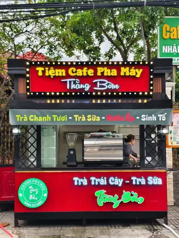 Quy Cách Xe Bán Cafe Pha Máy Hiện Đại Cao Cấp :