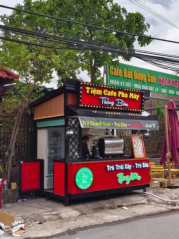 Quy Cách Xe Bán Cafe Pha Máy Hiện Đại Cao Cấp :