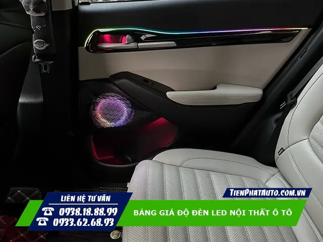 II. Bảng giá độ đèn Led nội thất ô tô bao nhiêu?