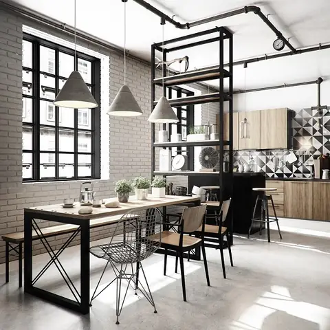 Phối Hợp Với Chất Liệu Phong Cách Thiết Kế Công Nghiệp