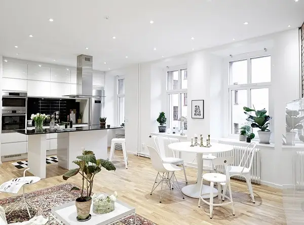 Nhà Bếp Scandinavian Sang Trọng, Sáng Sủa