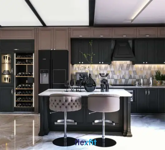 Thiết kế phòng bếp nhà ống phong cách tân cổ điển Thiết kế phòng bếp nhà ống phong cách tân cổ điển