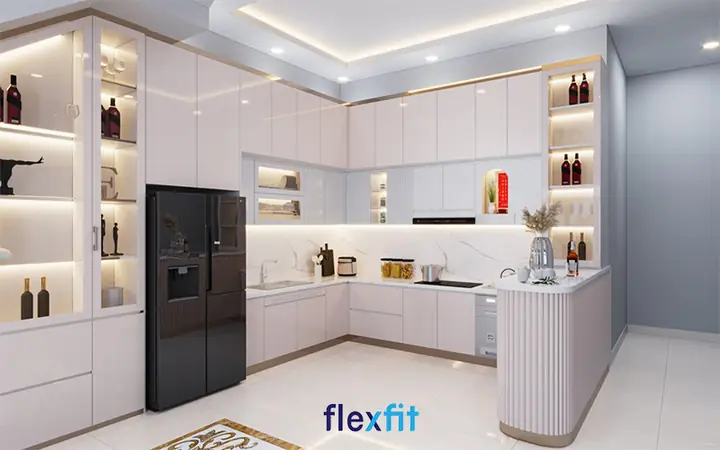Thiết kế phòng bếp nhà ống phong cách hiện đại Thiết kế phòng bếp nhà ống phong cách hiện đại