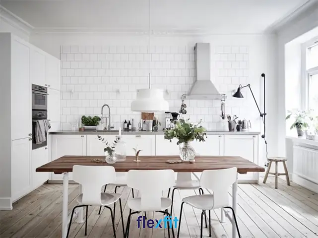 Thiết kế phòng bếp nhà ống phong cách Bắc Âu Thiết kế phòng bếp nhà ống phong cách Bắc Âu