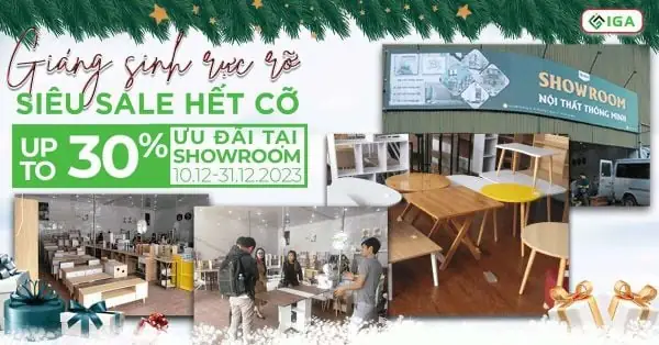 SHOWROOM NỘI THẤT IGA GỬI TẶNG MỌI NHÀ QUÀ GIÁNG SINH 2022