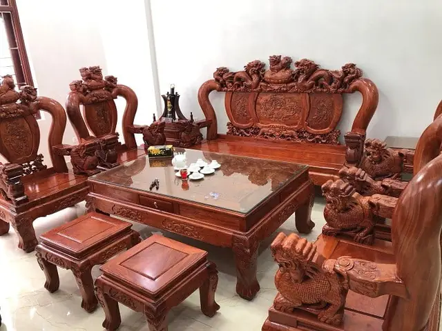 Bộ bàn ghế gồm 10 món
