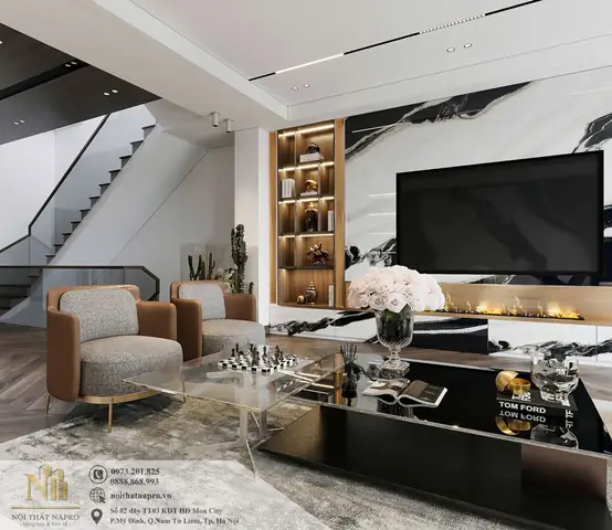 2. Ý tưởng thiết kế nội thất phòng khách ấn tượng, sang trọng của nhà chị Hiền 2. Ý tưởng thiết kế nội thất phòng khách ấn tượng, sang trọng của nhà chị Hiền