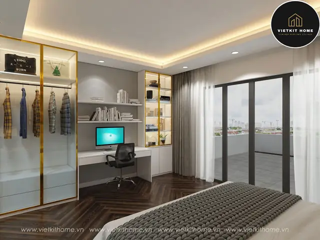 Thiết Kế- Thi Công Nội Thất Phòng Ngủ Tại Long Biên – Vietkit Home: Thiết Kế- Thi Công Nội Thất Phòng Ngủ Tại Long Biên – Vietkit Home:
