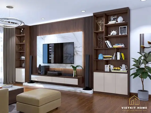 Thiết Kế- Thi Công Nội Thất Phòng Khách Tại Long Biên Hà Nội – Vietkit Home: