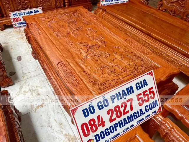 bàn gỗ hương đá soi tứ điện