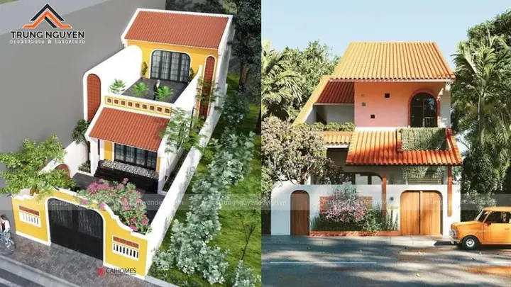 Mẫu nhà lệch tầng đẹp 5m hiện đại, mái Thái Mẫu nhà lệch tầng đẹp 5m hiện đại, mái Thái
