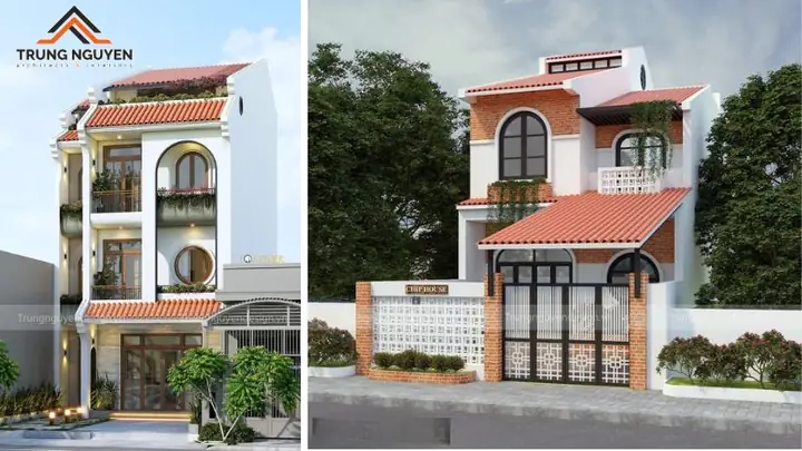 Mẫu nhà lệch tầng đẹp 5m hiện đại, mái Thái Mẫu nhà lệch tầng đẹp 5m hiện đại, mái Thái