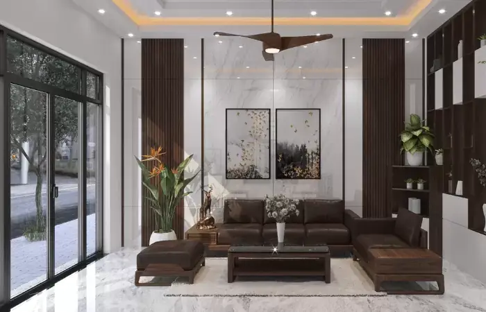 Phòng Khách Nhỏ 15m2 Với Hệ Trần Ấn Tượng Phòng Khách Nhỏ 15m2 Với Hệ Trần Ấn Tượng