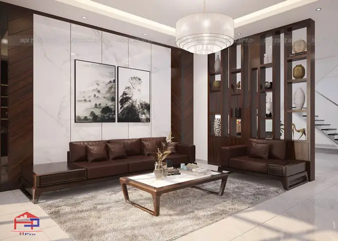 1.3. Thiết kế nội thât phòng khách hiện đại nhà chị Thảo 1.3. Thiết kế nội thât phòng khách hiện đại nhà chị Thảo