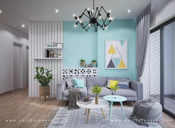 Thiết Kế Nội Thất Phòng Khách Phong Cách Scandinavian Tinh Tế