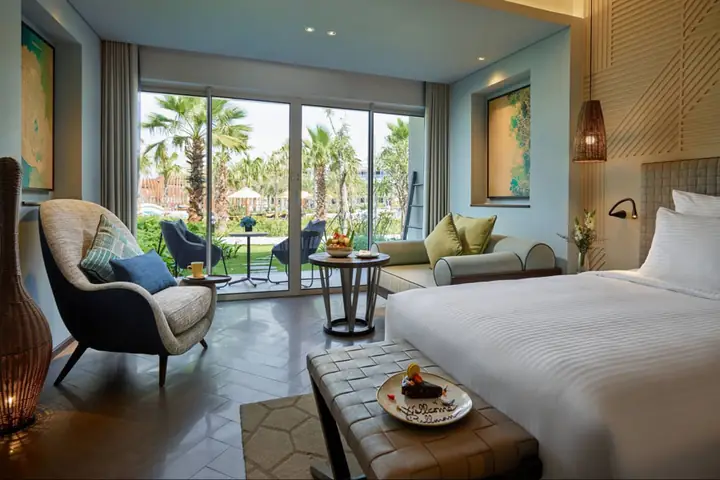 Khu vực phòng khách phòng Deluxe