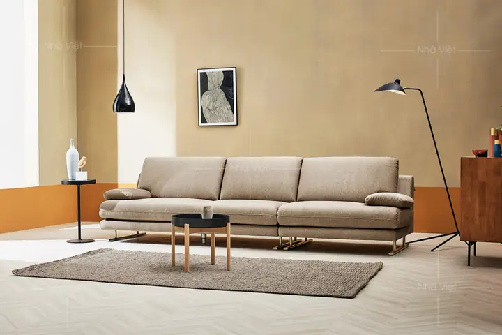 Bộ sofa vải thiết kế gồm băng dài 3 chỗ