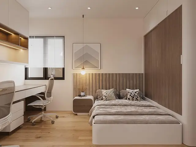 Mẫu 1: Thiết kế phòng ngủ 11m2 cho người lớn